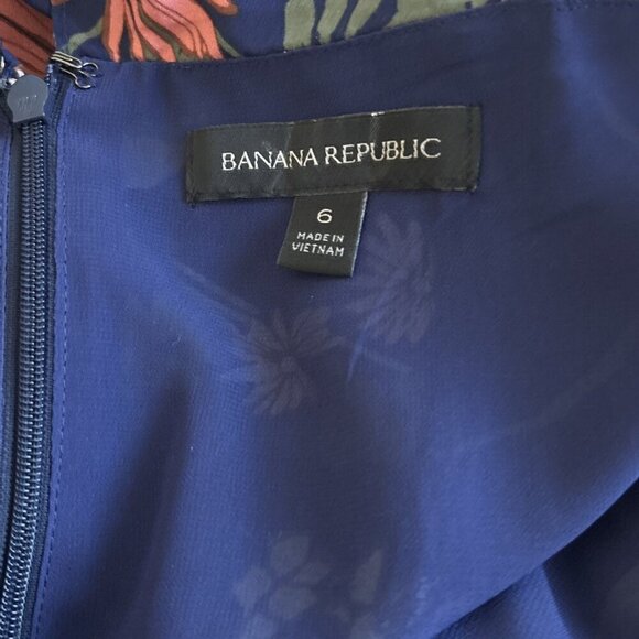 BANANA REPUBLIC Floral Print Ruffle Hem Maxi Dress Sleeveless Women's Sz 6 - Picture 9 of 11